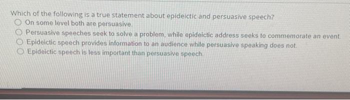 Which of the following is a true statement about | Chegg.com