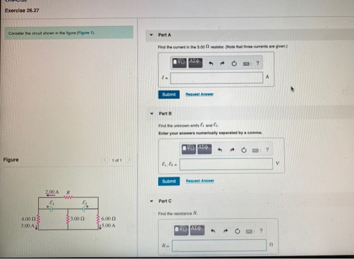 Solved Exercise 26.27 Consider the circuit shown in the | Chegg.com