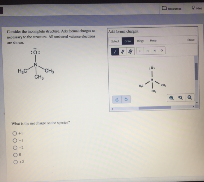 Solved Add Formal Charges Consider The Incomplete 0347