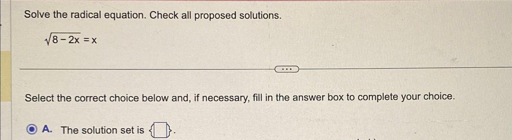 Solved Solve the radical equation. Check all proposed | Chegg.com