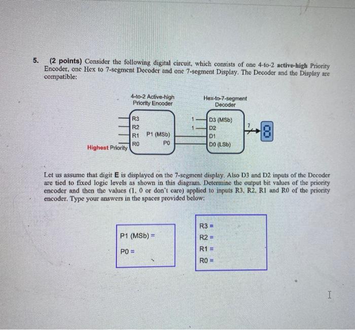 Solved 5. (2 Points) Consider The Following Digital Circuit, | Chegg.com