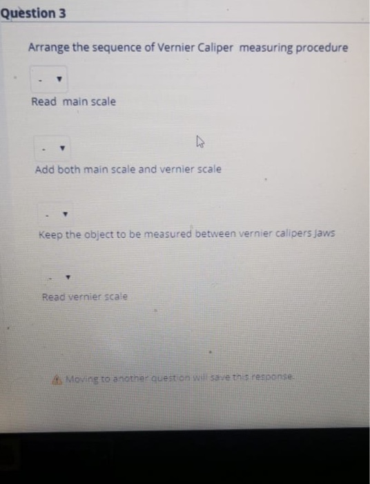 vernier caliper procedure