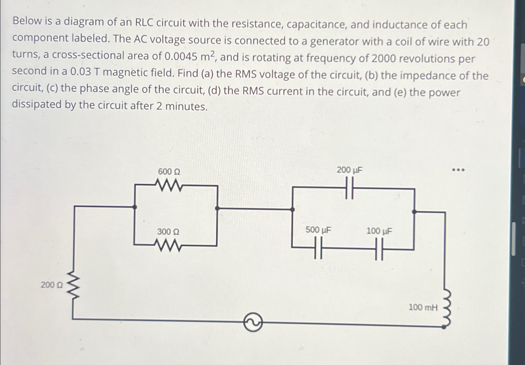 Solved From here, we can next calculate the impedance of the Circuit Diagram