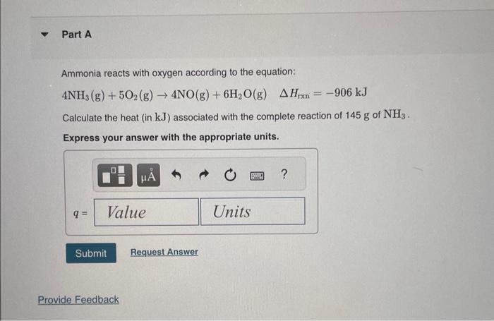 Solved Ammonia Reacts With Oxygen According To The Equation: | Chegg.com