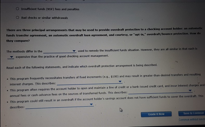 Solved How Does Overdraft Protection Work, and why Is It | Chegg.com