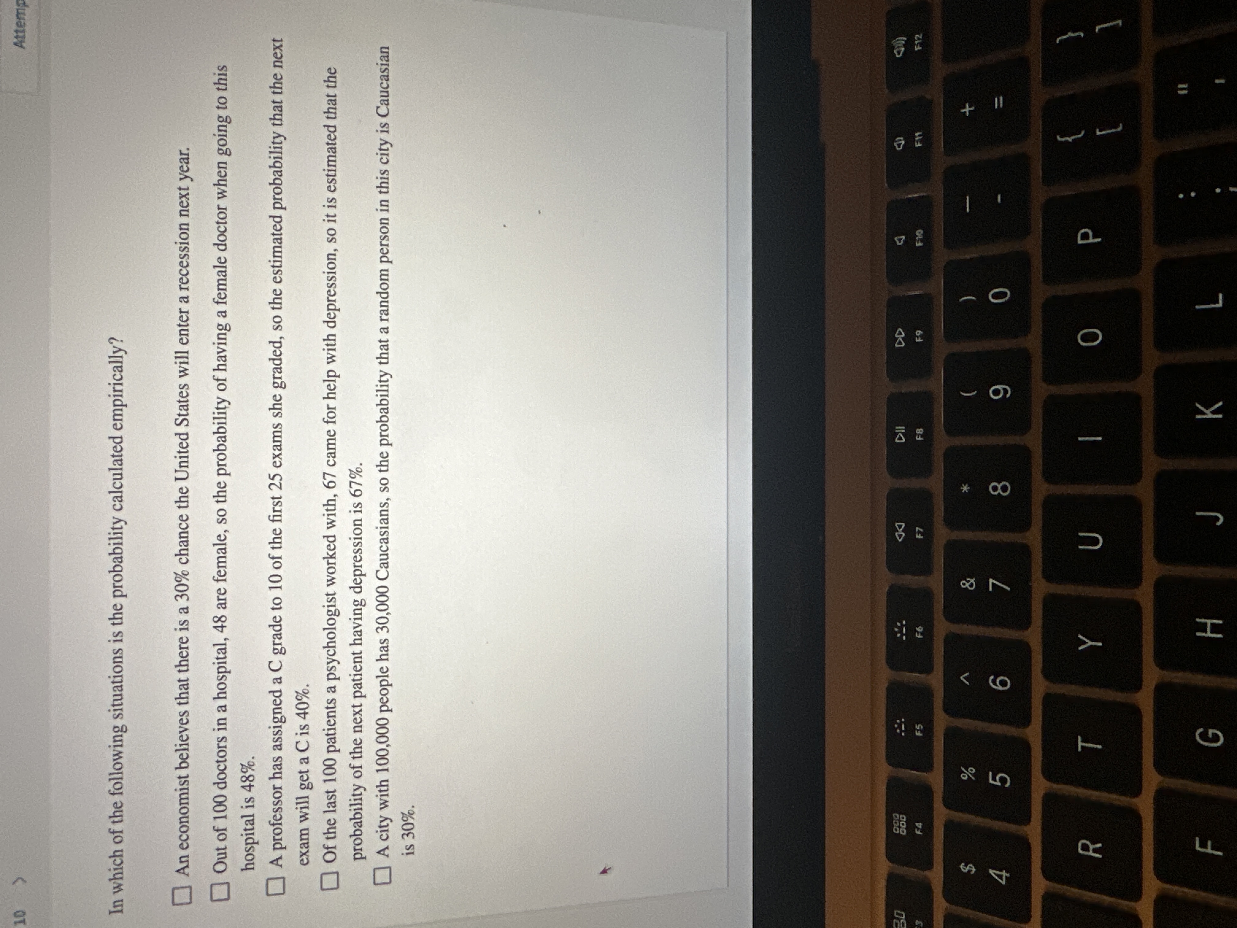 Solved In which of the following situations is the | Chegg.com