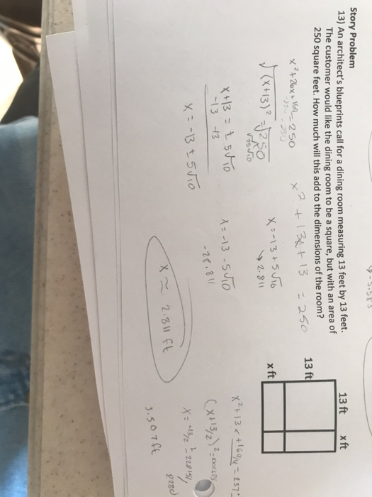 13 Ft Xft 5 583 Story Problem 13 An Architect S Chegg 