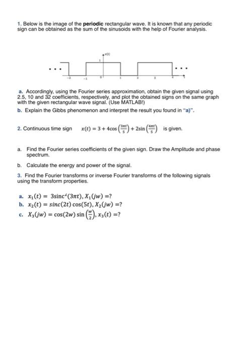 1. Below is the image of the periodic rectangular | Chegg.com