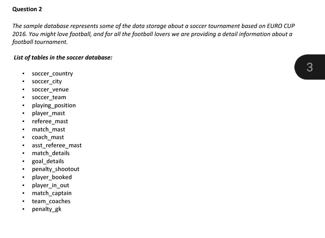 Solved The sample database represents some of the data | Chegg.com