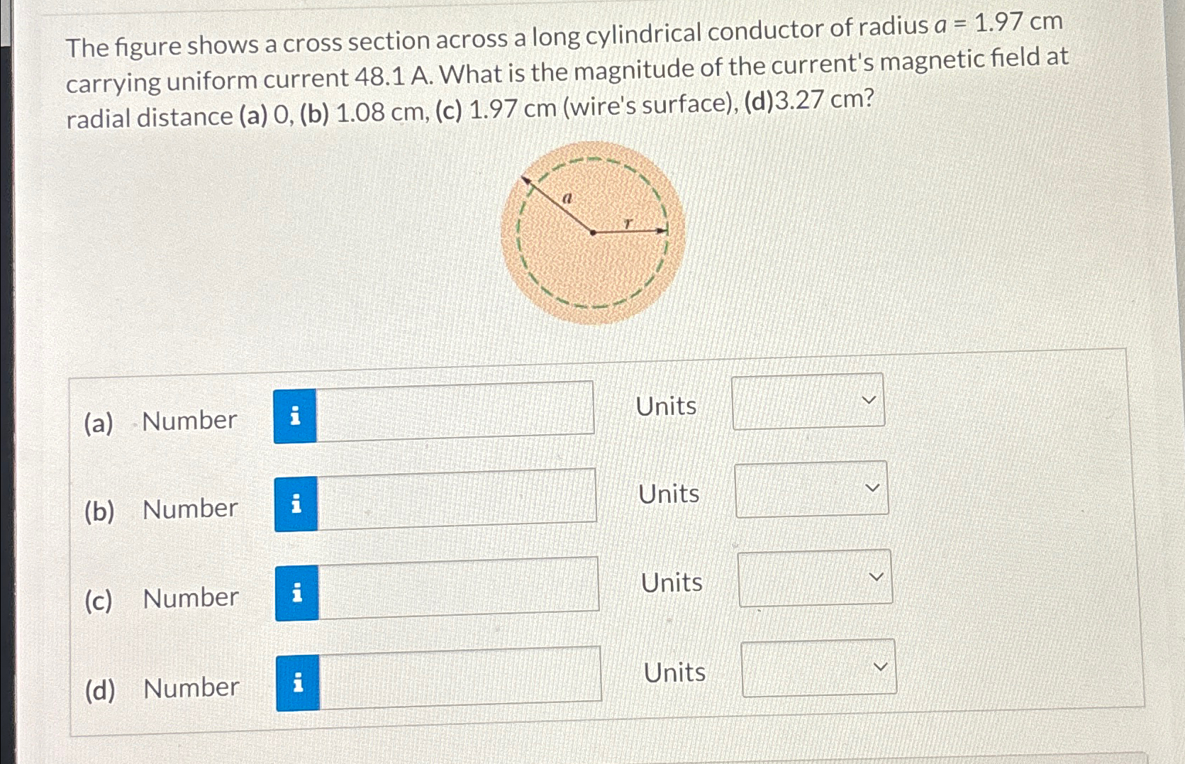 Solved The figure shows a cross section across a long | Chegg.com