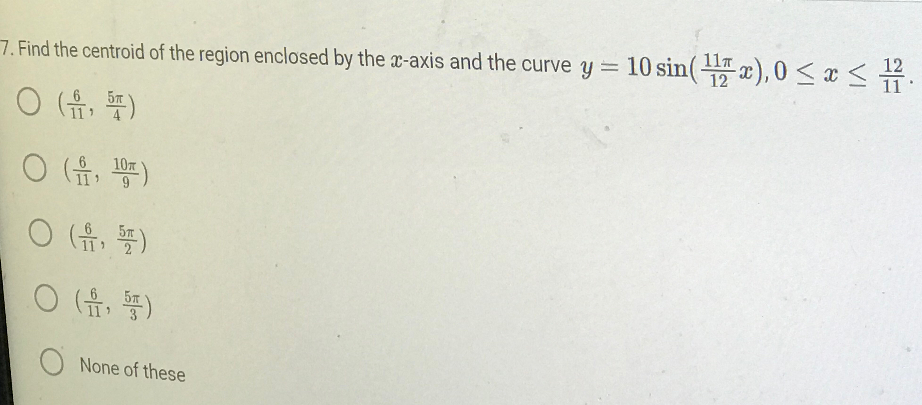 Solved Find the centroid of the region enclosed by the | Chegg.com
