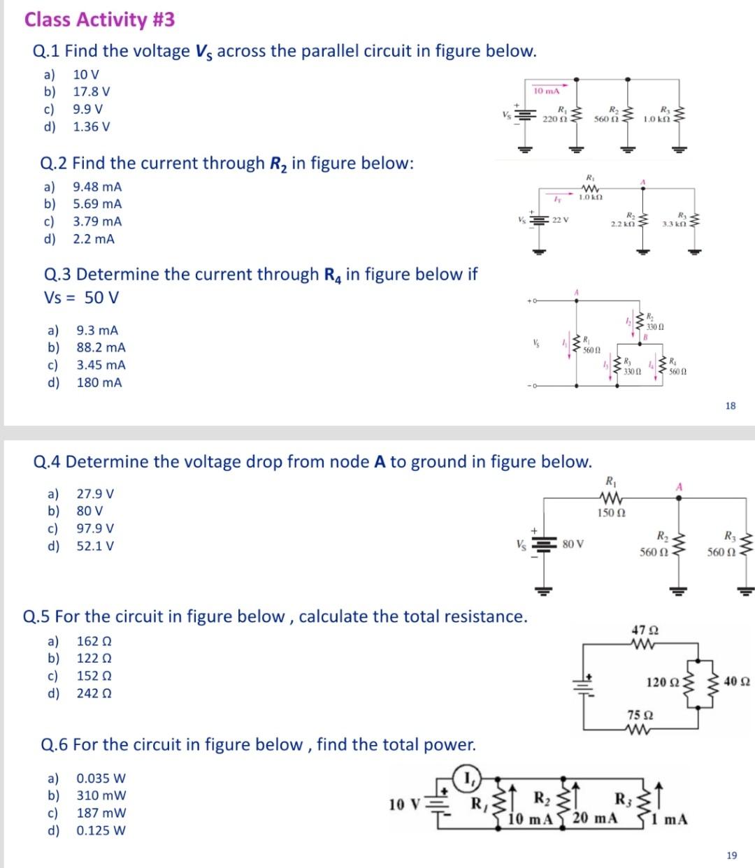 Solved Q.1 Find The Voltage VS Across The Parallel Circuit | Chegg.com