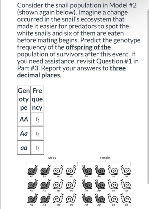 Solved Consider the snail population in Model \2 (shown