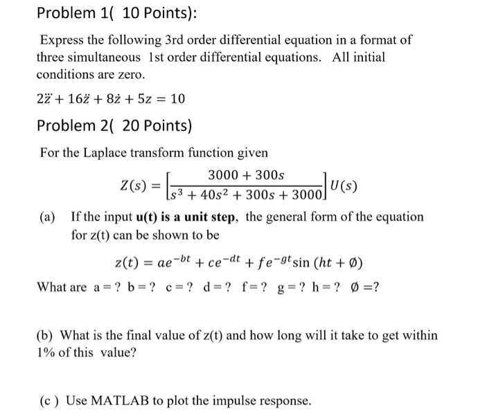 Solved Problem 1 10 Points Express The Following 3rd O Chegg Com
