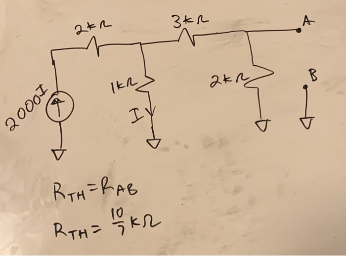 Solved 3kR 2KR IER 200oz RTH=RAB Rah= lo kr | Chegg.com