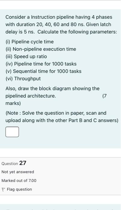 Solved Consider A Instruction Pipeline Having 4 Phases With | Chegg.com