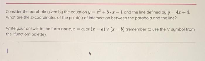 Solved Consider the parabola given by the equation | Chegg.com