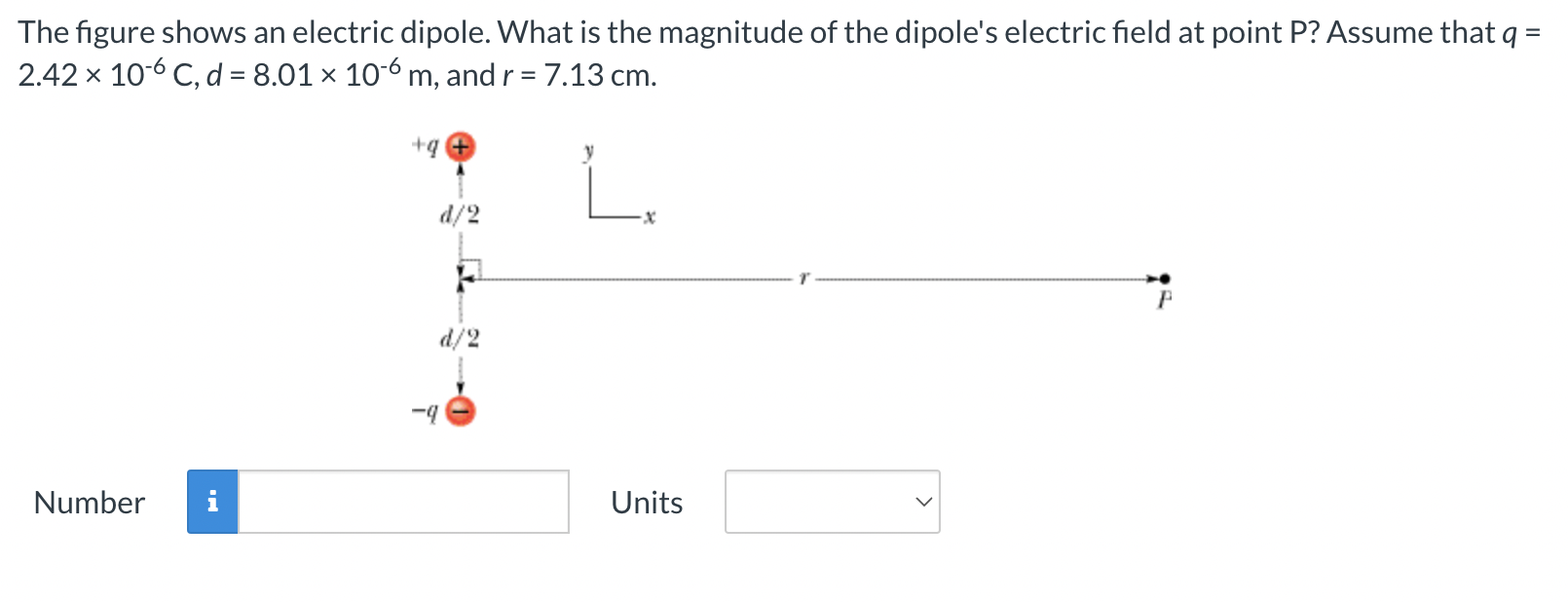 Solved The figure shows an electric dipole. What is the | Chegg.com