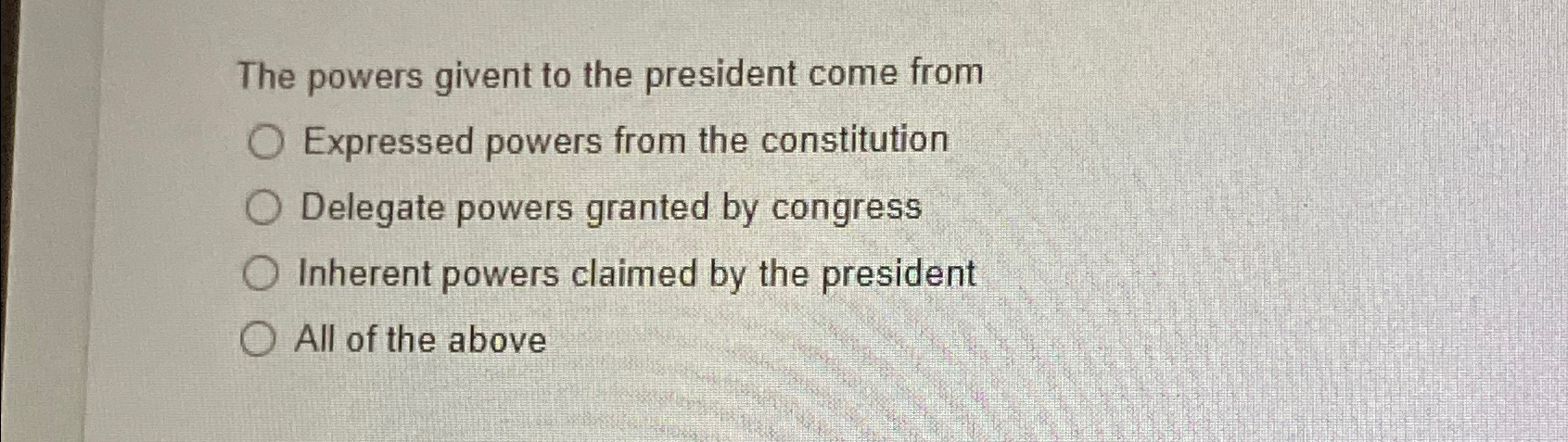 3 expressed powers granted to the president