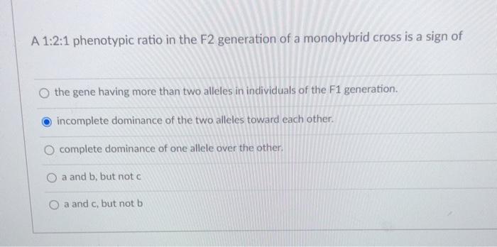 Monohybrid Cross F2 Generation