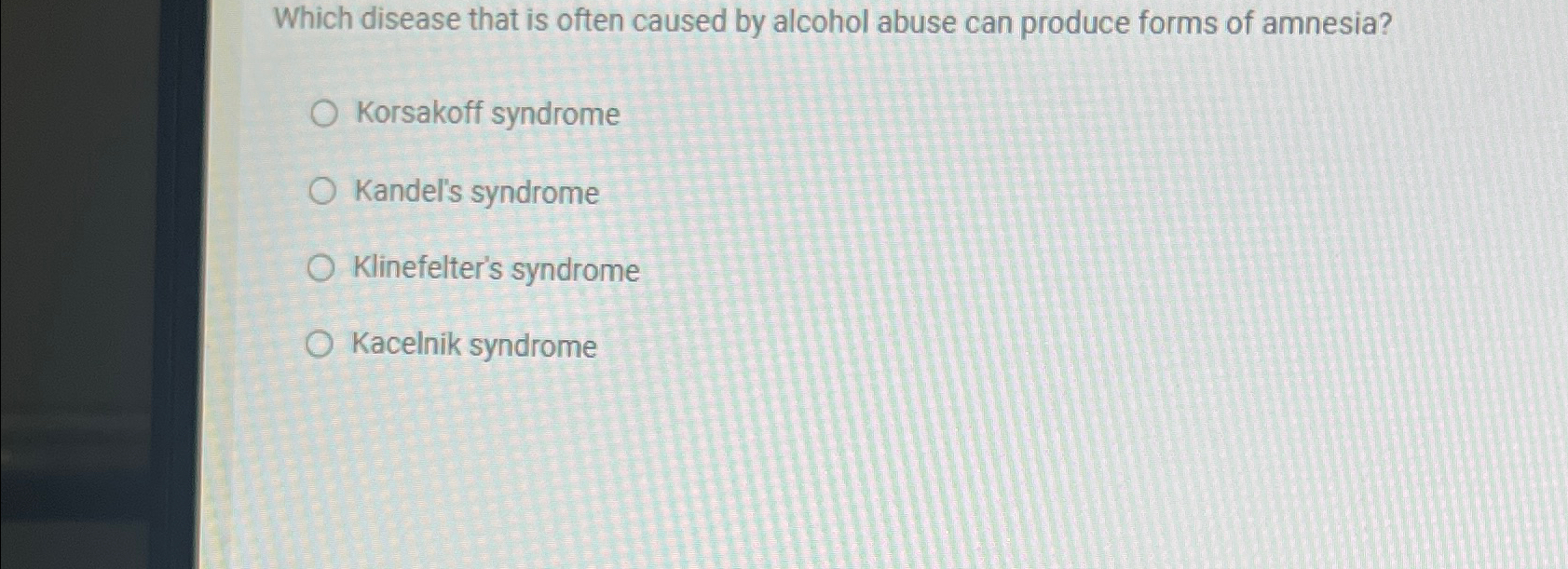 Solved Which Disease That Is Often Caused By Alcohol Abuse | Chegg.com