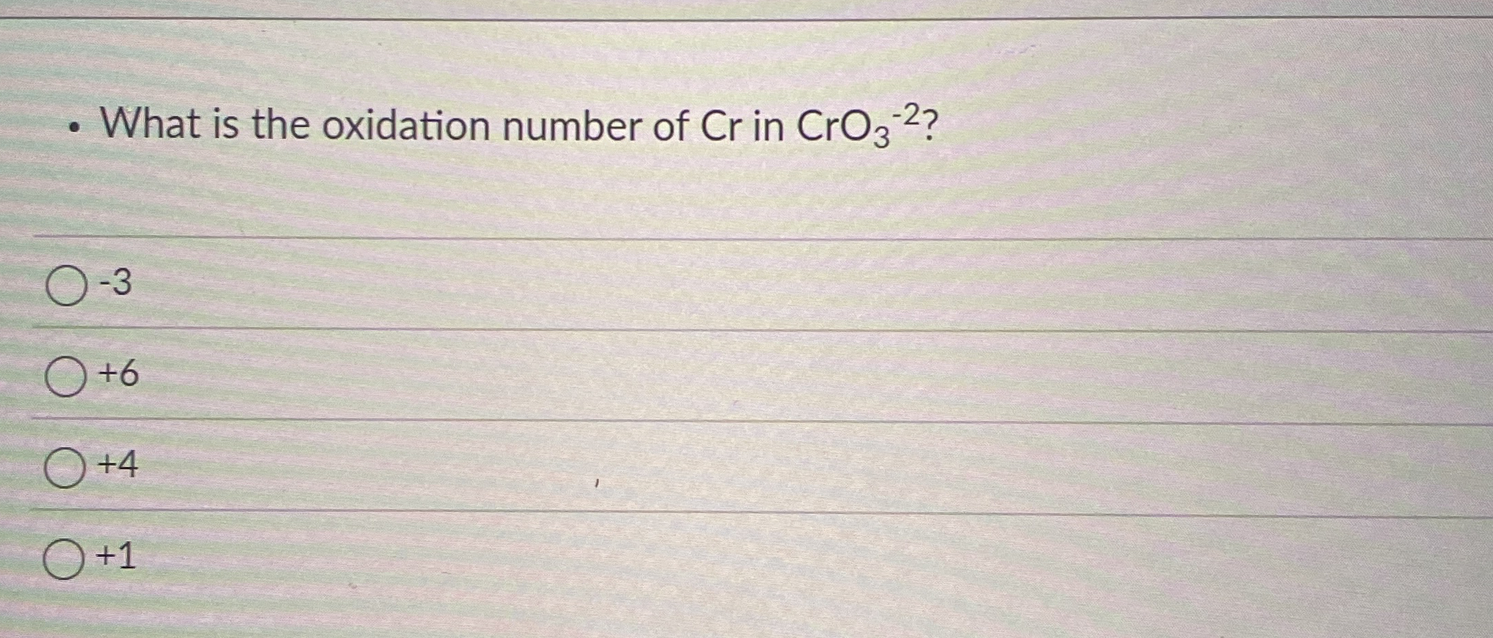 Oxidation Number Of Cr In Cro_5 Is: 10 6 4 5 – JCDAT