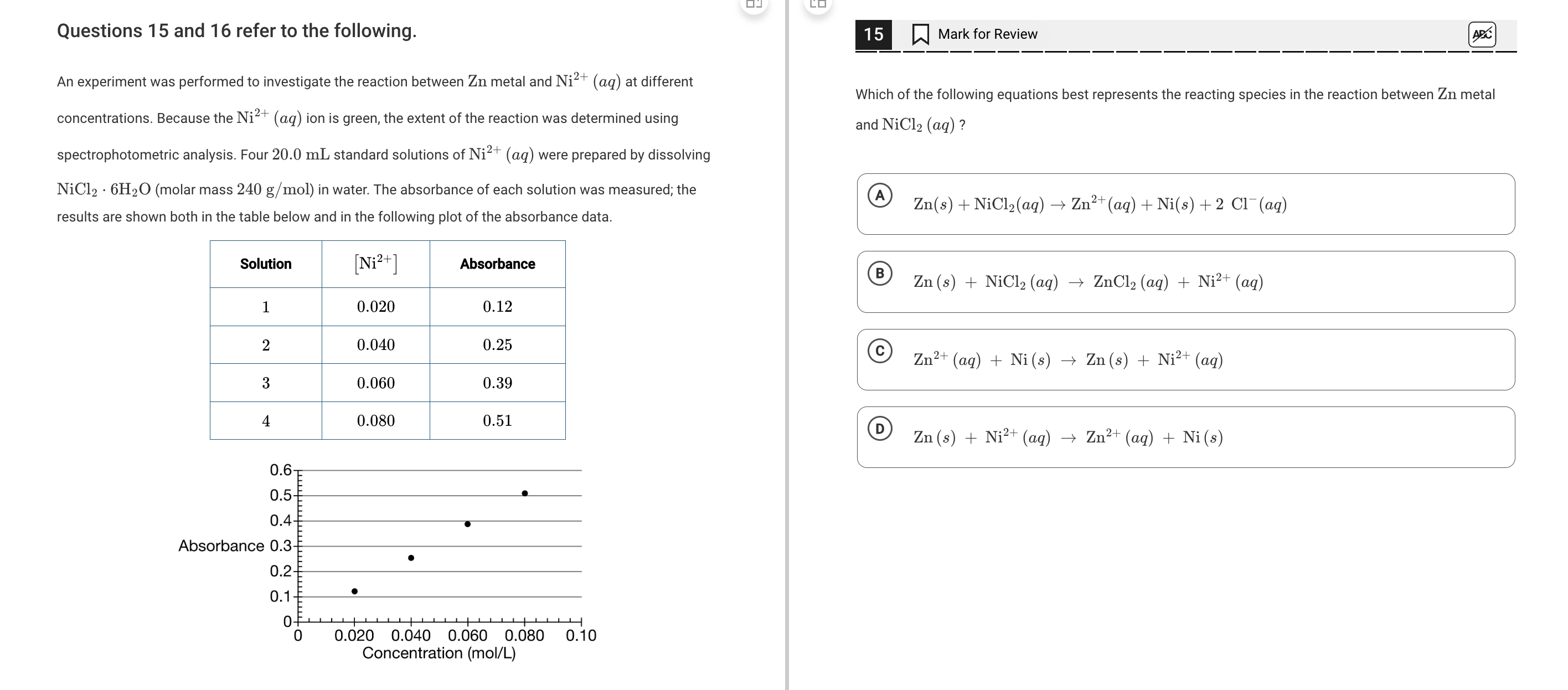 Solved Questions 15 ﻿and 16 ﻿refer to ﻿the following.An | Chegg.com