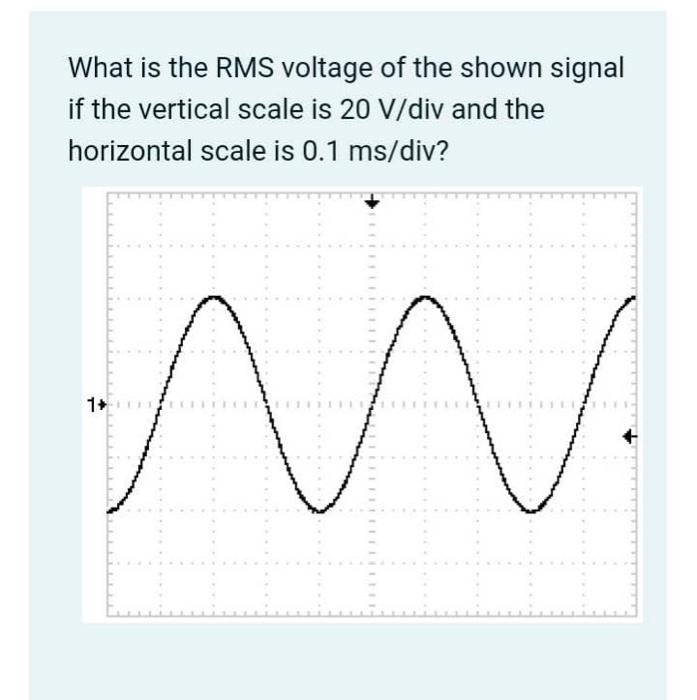 Solved What is the RMS voltage of the shown signal if the | Chegg.com