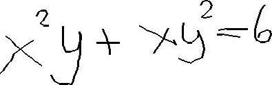 x2y + xy2 = 6 | Chegg.com