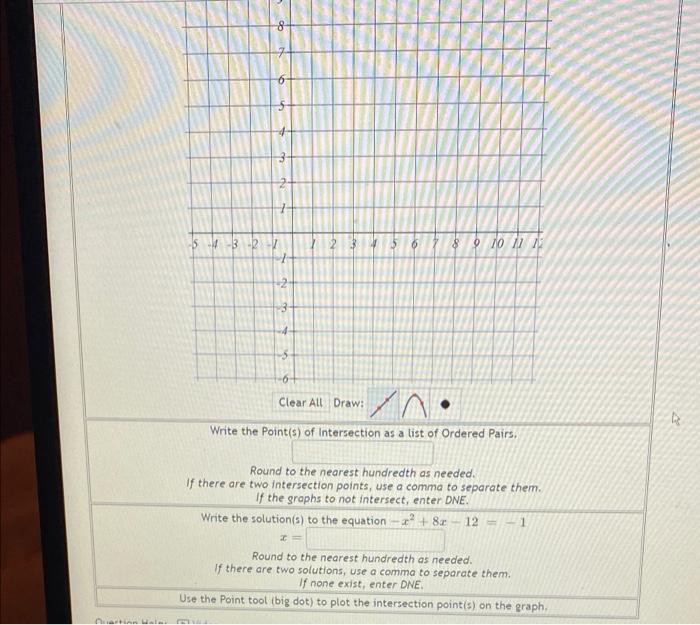 Solved Graph the functions) = *+ 80 - 12 and g(x) = -1. Use | Chegg.com