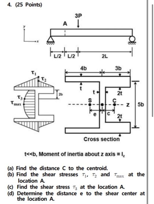 Solved 4. (25 Points) (b) Find the shear stresses τ1,τ2 and | Chegg.com