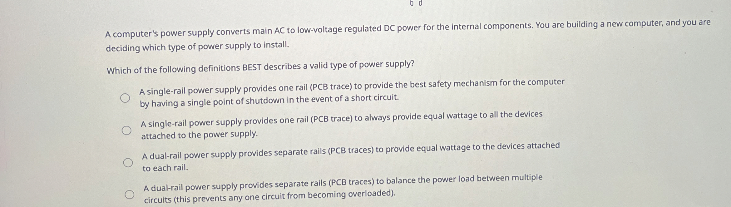Solved A computer's power supply converts main AC to | Chegg.com