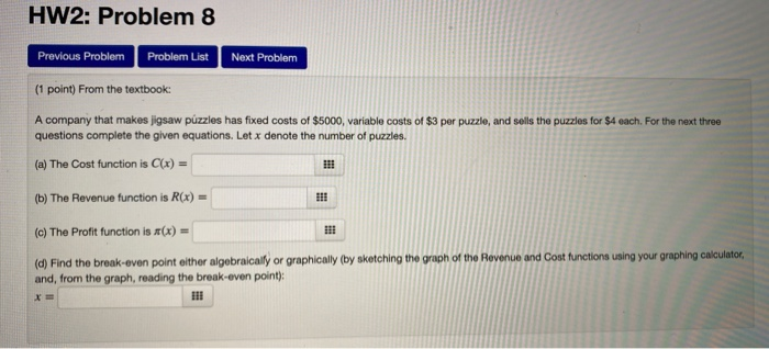 Solved HW2: Problem 8 Previous Problem Problem List Next | Chegg.com