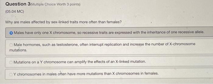 Solved Question 3 Multiple Choice Worth 3 points) (05.04 MC) | Chegg.com