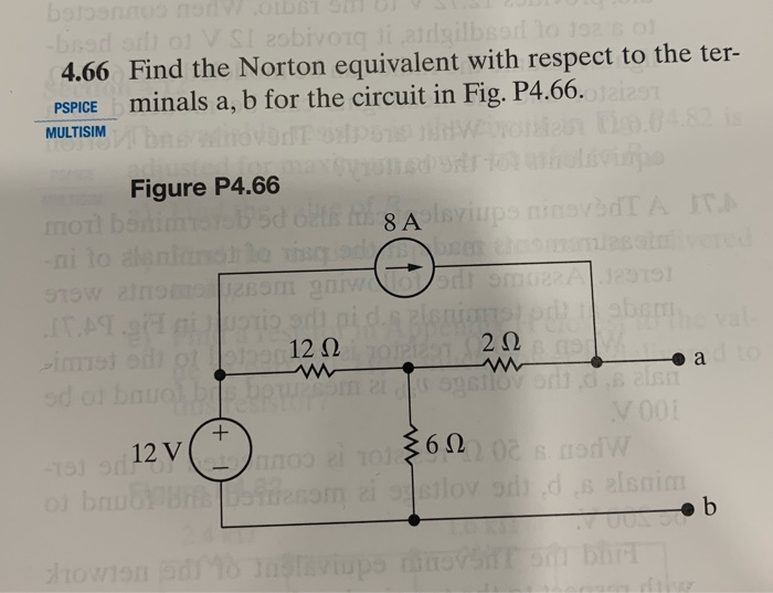 Solved Find The Norton Equivalent With Respect To The | Chegg.com