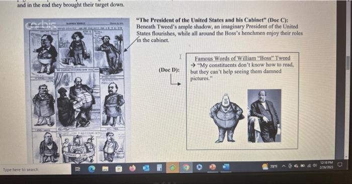Assignment: As you analyze the political cartoons on | Chegg.com