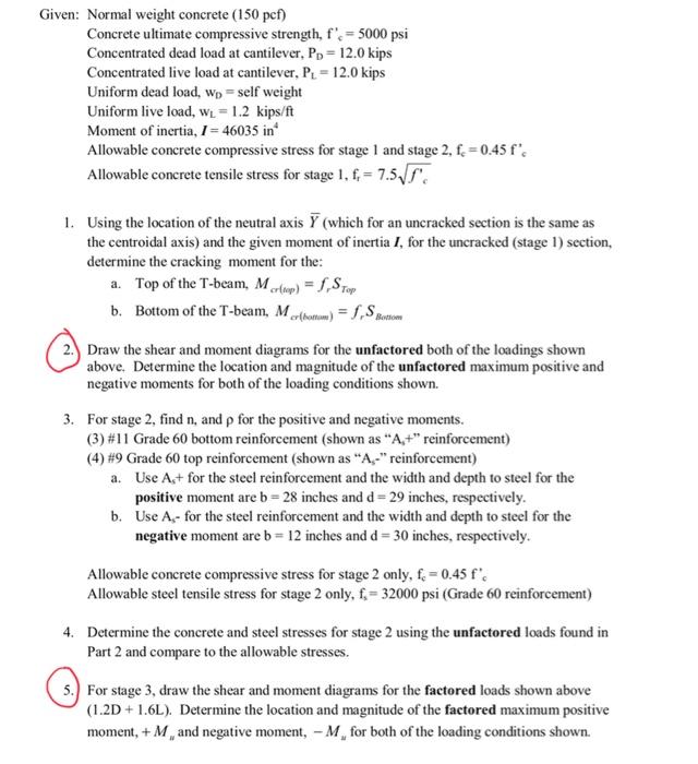 Solved Structural Engineering Question. (Answer only the | Chegg.com