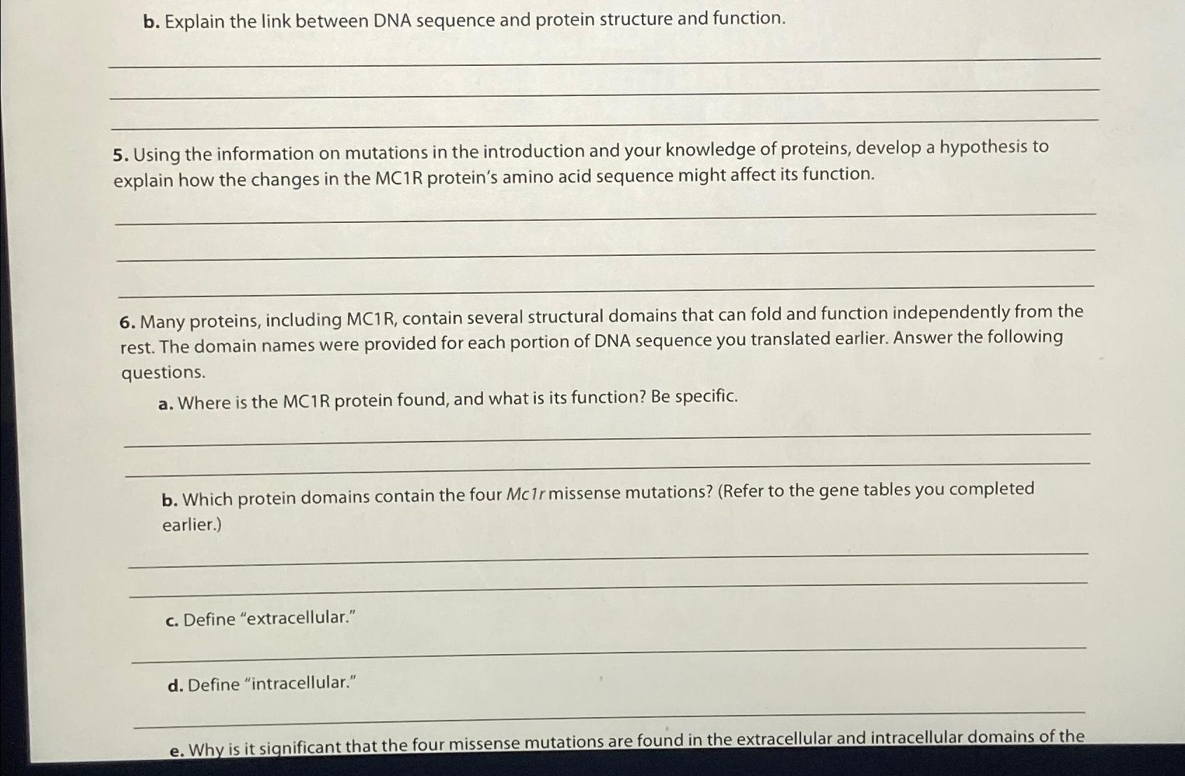 b-explain-the-link-between-dna-sequence-and-protein-chegg