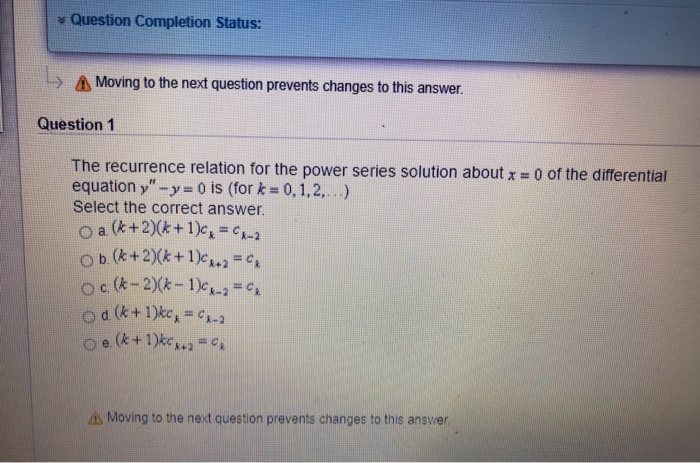 Solved Question Completion Status: A Moving to the next | Chegg.com