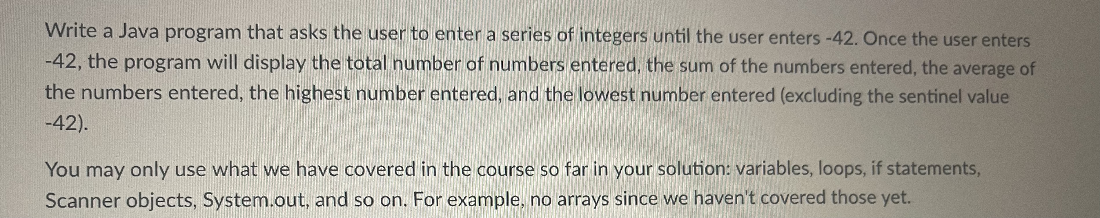 Solved Write a Java program that asks the user to enter a | Chegg.com