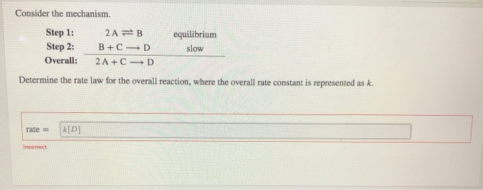 Solved Consider The Mechanism. Step 1: 2AB Equilibrium Step | Chegg.com