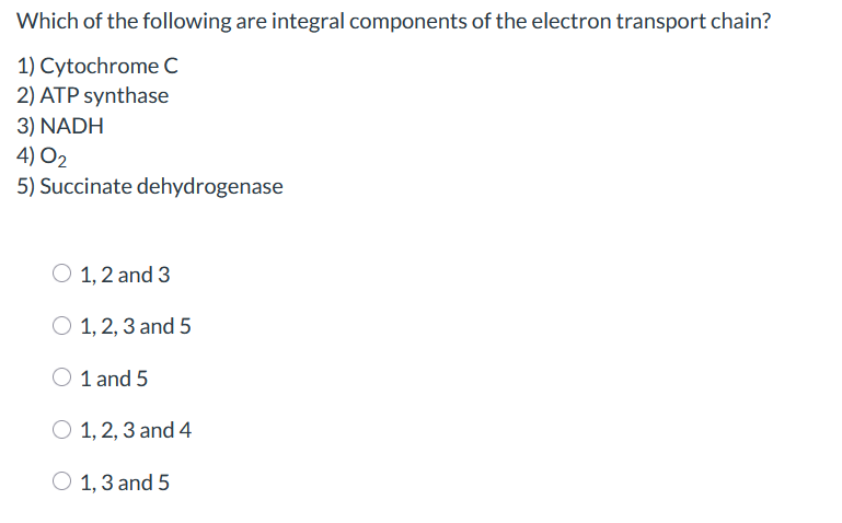 Integral Components Solved Which of the following are integral components of the | Chegg.com