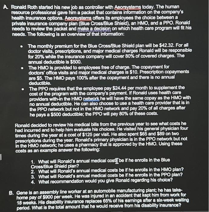 Solved A. Ronald Roth started his new job as controller with | Chegg.com