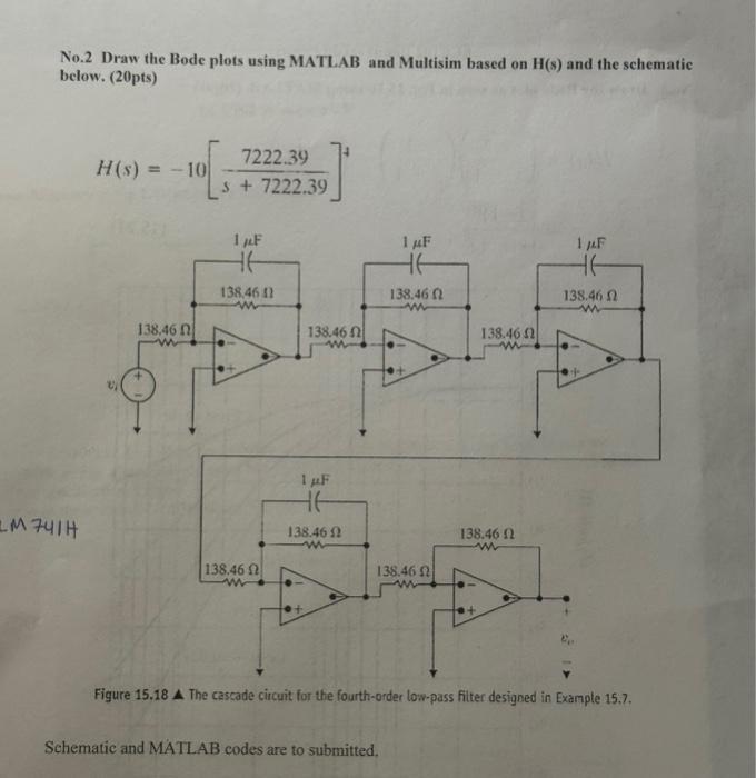 No.2 Draw the Bode plots using MATLAB and Multisim | Chegg.com