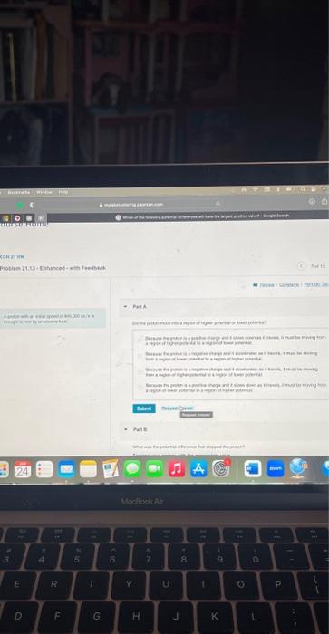 What was the potential difference that stopped the | Chegg.com