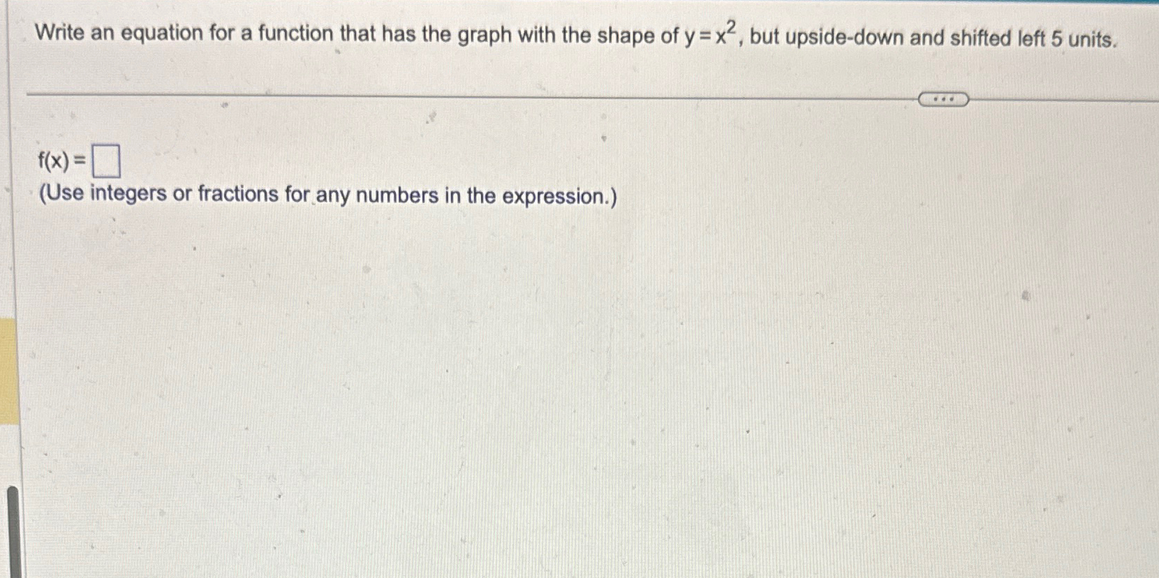 Solved Write an equation for a function that has the graph | Chegg.com