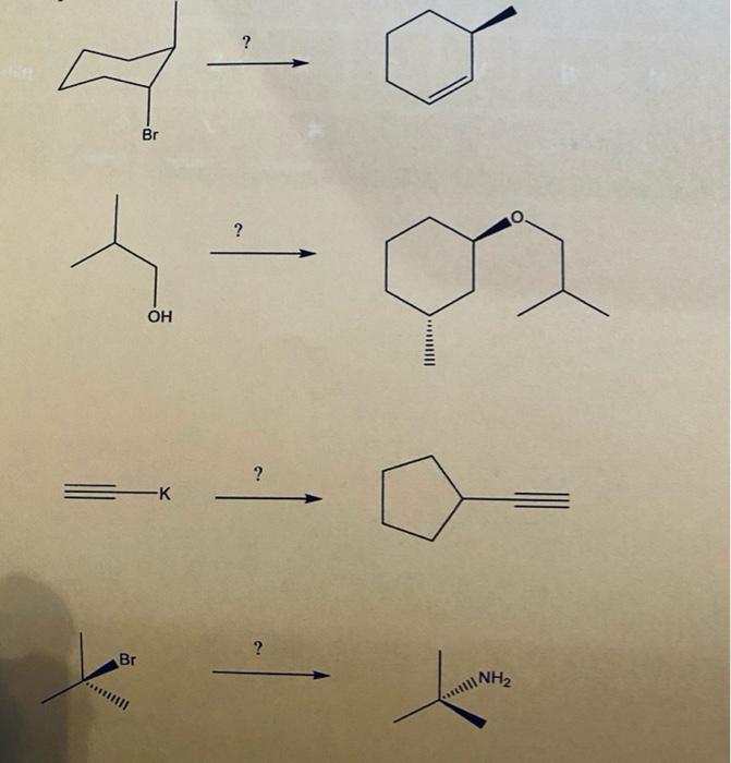 Solved For the following 4 reactions, what reagents could be | Chegg.com