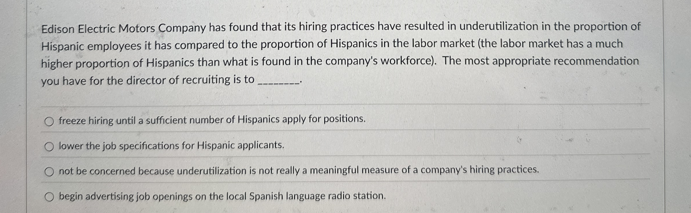 Solved Edison Electric Motors Company has found that its