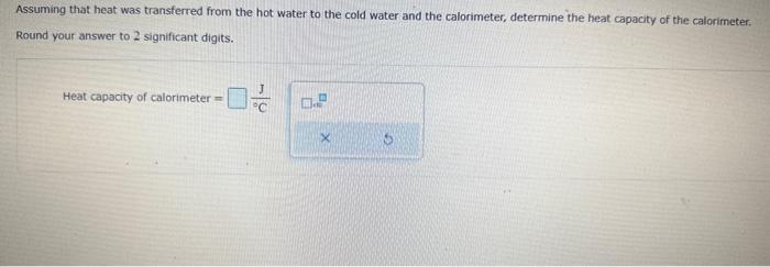 Solved A student heats 84.17 mL of water to 95.27∘C using a | Chegg.com