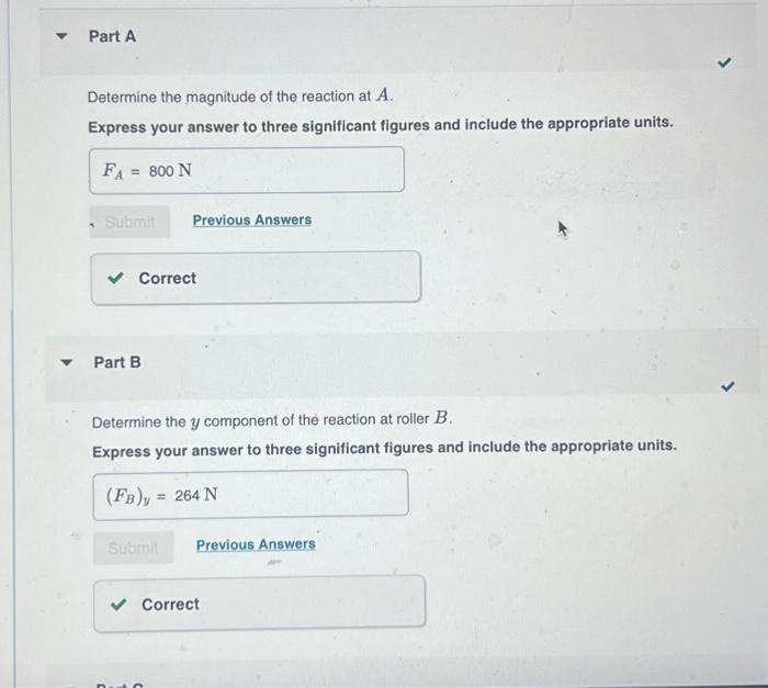 Solved Determine The Reactions At The Roller B, The Rocker | Chegg.com